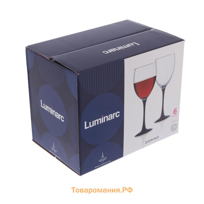 Набор бокалов для вина Luminarc Domino, 350 мл, стекло, 6 шт.