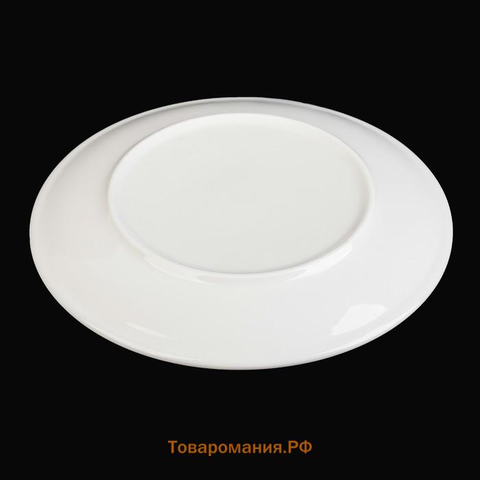 Тарелка  White Label, d=22.6 см, фарфор, белая