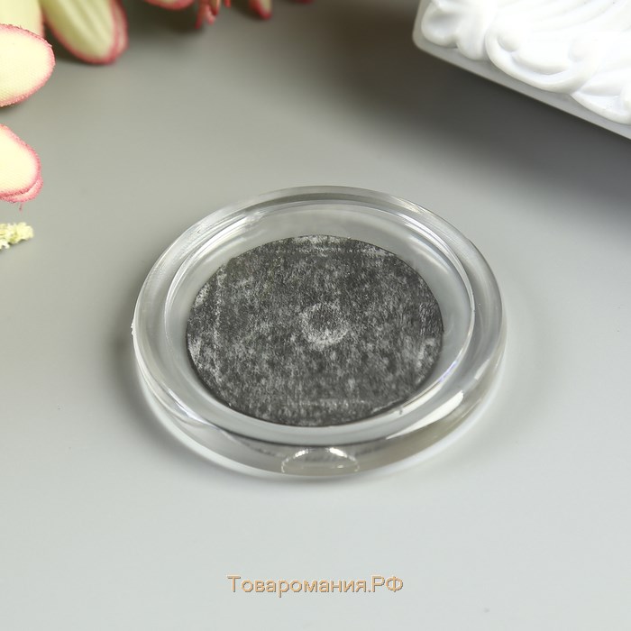 Заготовка акрилового магнита 4 см круг прозрачный (набор 2 детали+пакет)