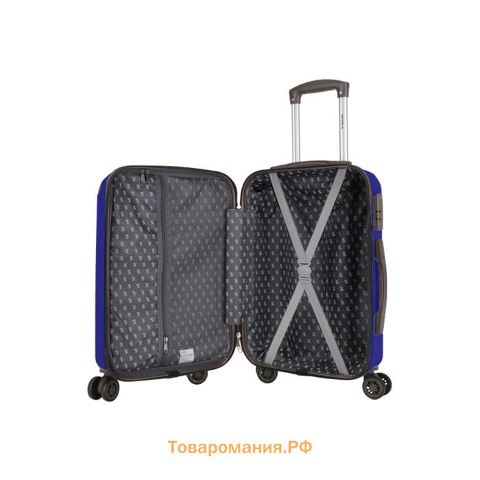 Чемодан SUPRA STS-1002-M, ABS пластик, 4 колеса, 27", цвет Dynamic Blue