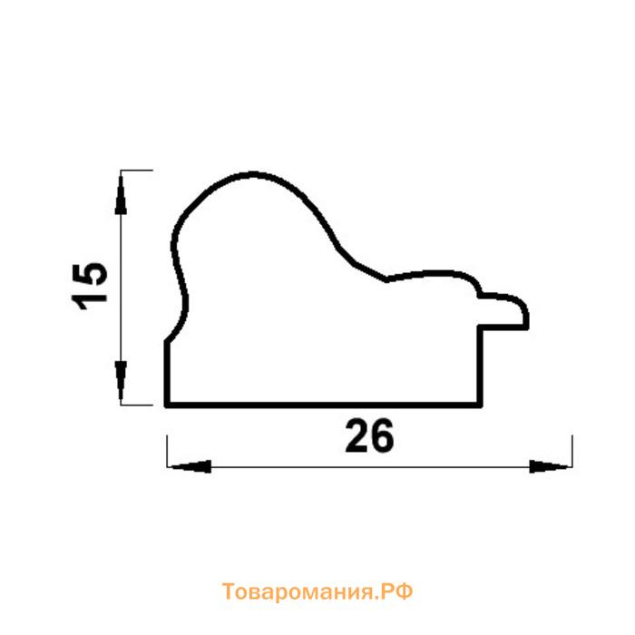 Фоторамка пластик "МИРАМ" 15х21 см, 642623-6, (пластиковый экран)