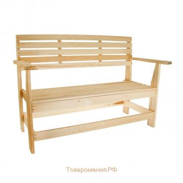 Скамейка с подлокотником, наличник 100×55×90см "Добропаровъ"