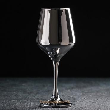 Бокал из стекла для вина «Кьянти», 400 мл, 8,5×22 см, цвет серый