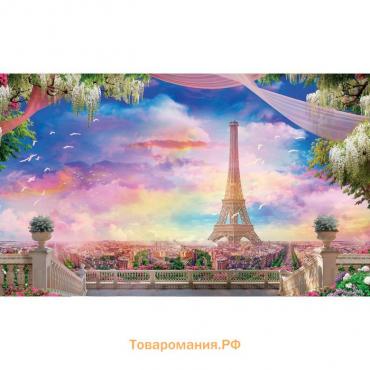 Фотосетка, 250 × 158 см, с фотопечатью, люверсы шаг 1 м, «Вид на Париж»