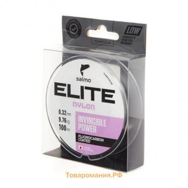 Леска монофильная Salmo Elite FLUORO COATED NYLON, диаметр 0.32 мм, тест 9.76 кг, 100 м, прозрачная