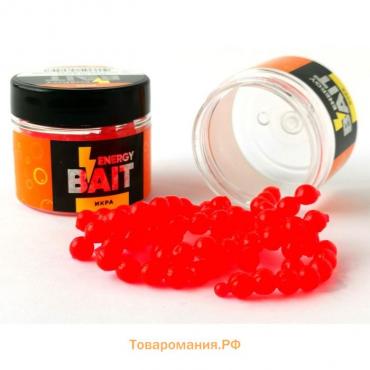 Искусственная насадка ENERGY BAIT «Икра», ароматизированная, S, 6 мм, 88 шт, цвет ярко-красный   914