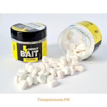 Искусственная насадка ENERGY BAIT «Кукуруза», тонующая, ароматизированная, 60 шт, цвет белый   91476