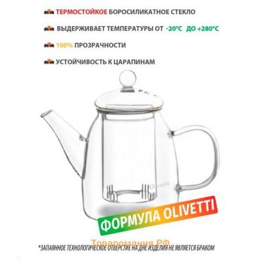 Чайник заварочный Olivetti Vetro GTK072, 700 мл